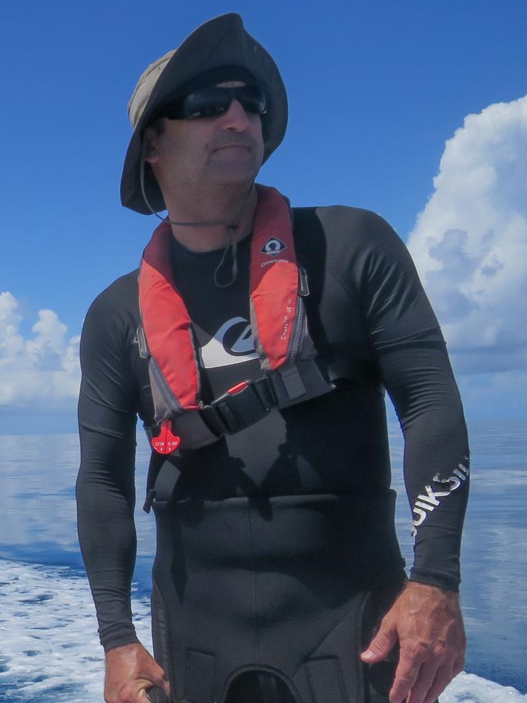 Dr Mike Emslie in the field on the Great Barrier Reef. Picture: Supplied