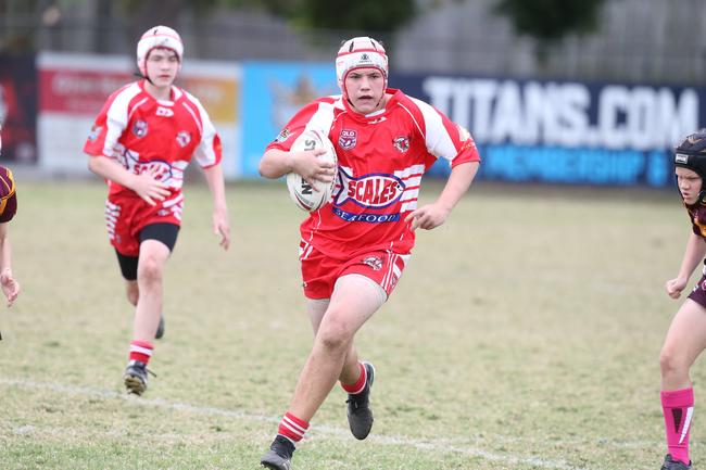 A Rugby League Gold Coast junior gala day at Burleigh Bears Junior Rugby League Club. Under 14s. Currumbin vs Burleigh. 5 September 2021 Miami Picture by Richard Gosling