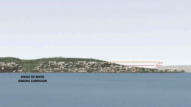 Skylands Development renders for a 2500-home mega-build proposed for Droughty Point – just 25 minutes from Hobart CBD. Picture: Skylands