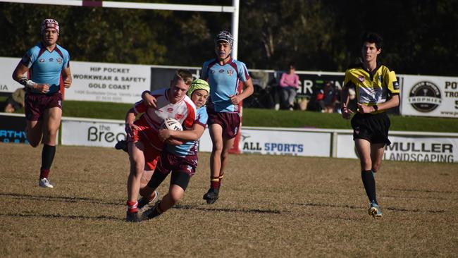 Renouf Shield action: Keebra Park v Palm Beach Currumbin.