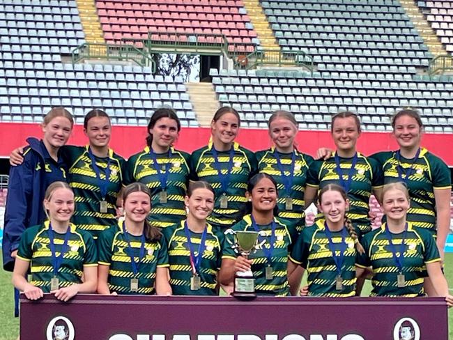 Downs Rugby 7s girls write names into Queensland history books