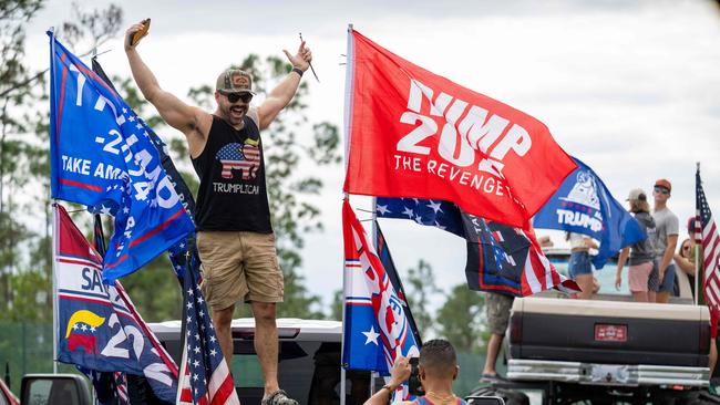 Supporters of Donald Trump gather for a victory parade in Florida after the election last month. Picture: AFP