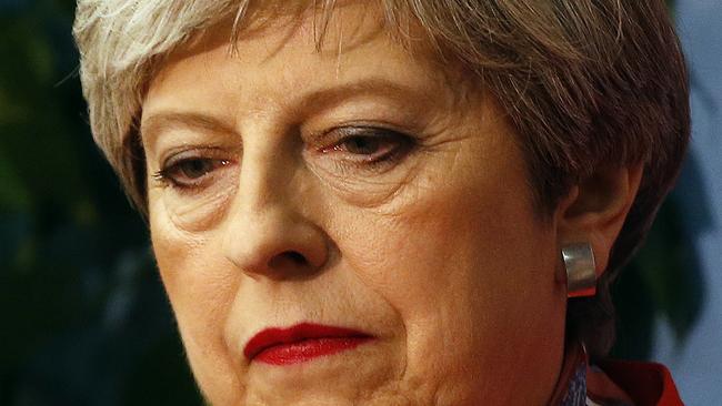 Theresa May may be forced to quit. Picture: AP.