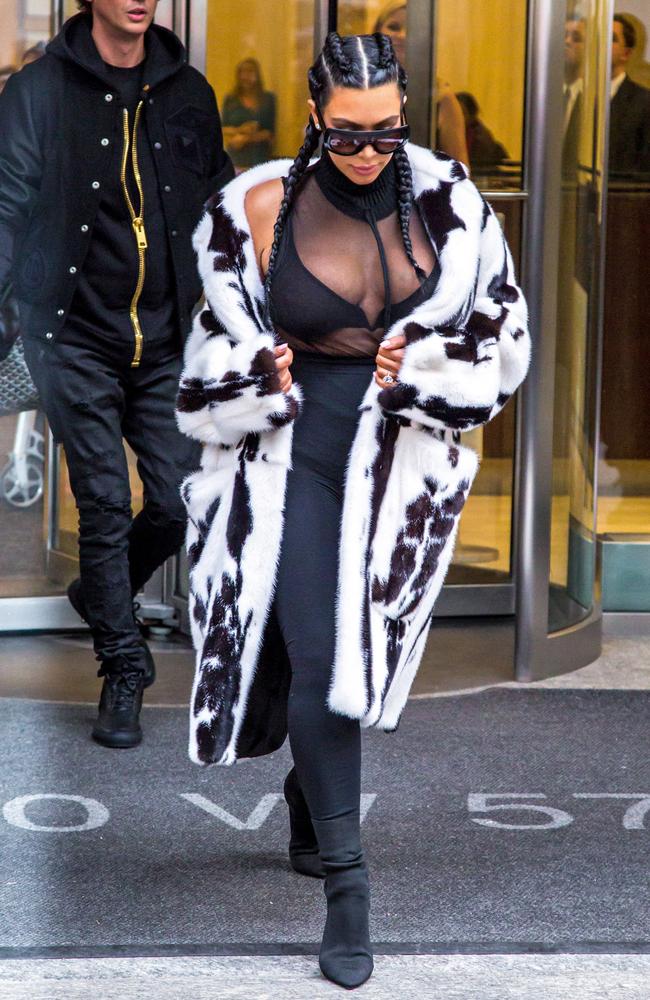 Kim Kardashian is seen in Midtown on February 10, 2016 in New York City. Picture: Getty