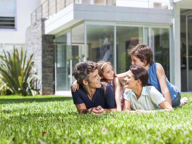 Generic photo of an Australian family at home