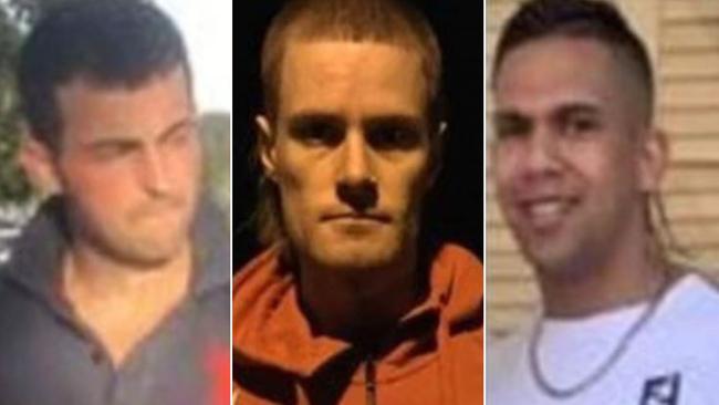 Aidan Pascoe, Shaun Birt and Larkin Moffatt are three of the four men accused of murder following the fatal shooting of Christopher Anderson. Markiss Graham John Moffatt Cleary (not pictured) is also one of the accused.