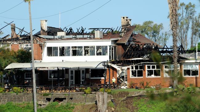 The back of the pub was badly damaged.