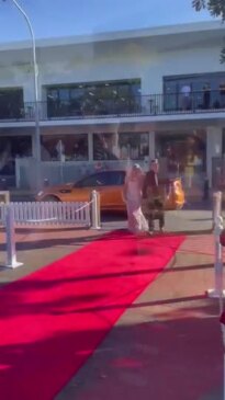 Students arrive at the Urangan State High School formal.