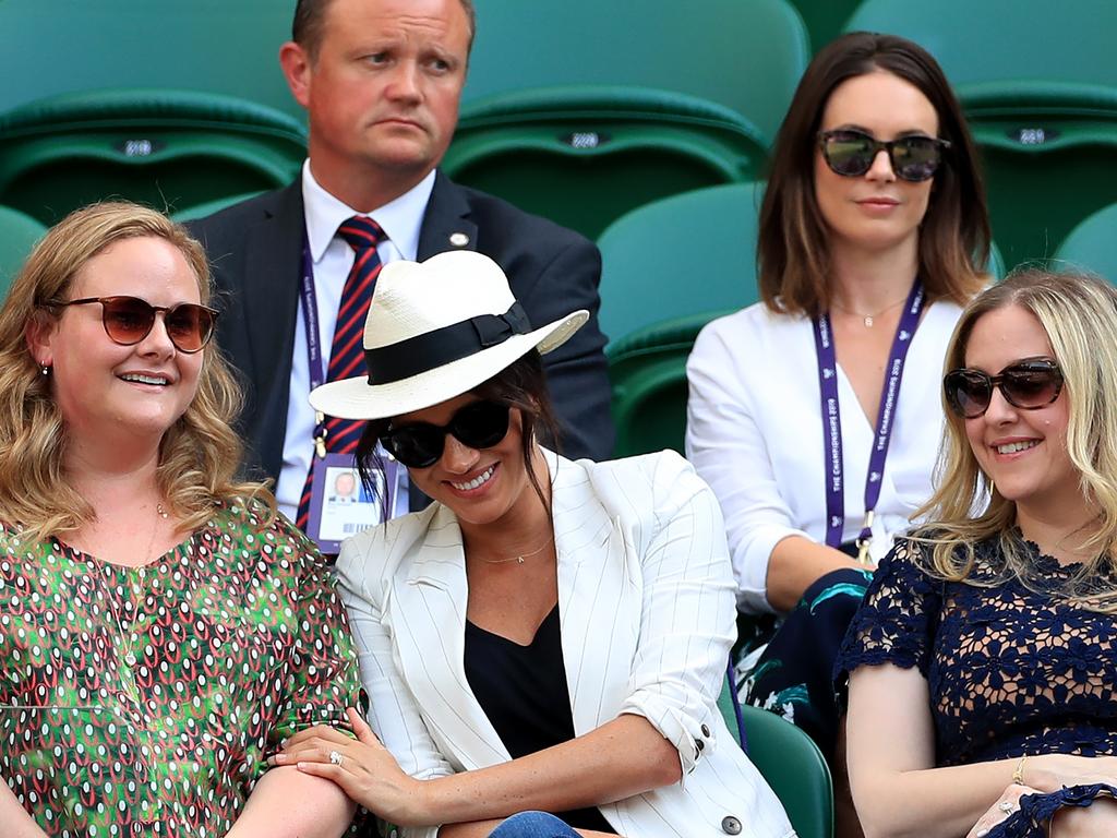 Duchess of Sussex watches Serena Williams at the All England Club. Picture: Mike Egerton/PA Wire.