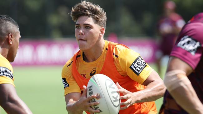 Reece Walsh’s management have asked the Broncos for an immediate release for the fullback to join the Warriors this season. Picture: Liam Kidston