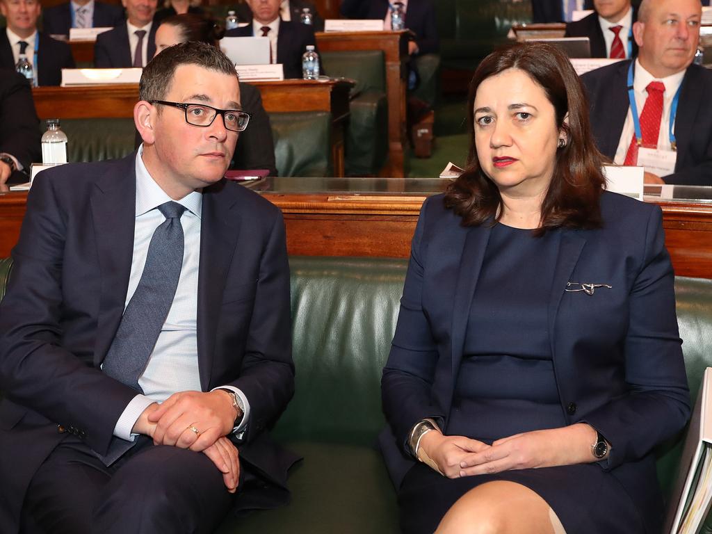 Queensland Premier Annastacia Palaszczuk with her Victorian counterpart Dan Andrews