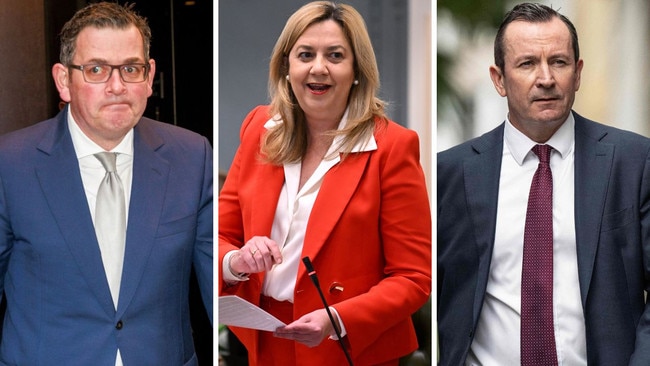 Lockdown premiers Dan Andrews, Annastacia Palaszczuk and Mark McGowan.