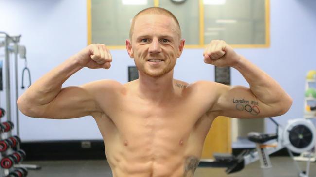 Luke Jackson in Belfast ahead of his fight against WBO featherweight world champion Carl Frampton.