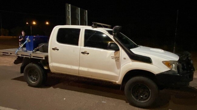 The white Toyota Hilux was seized for the second time in as many months. Photo: Supplied.