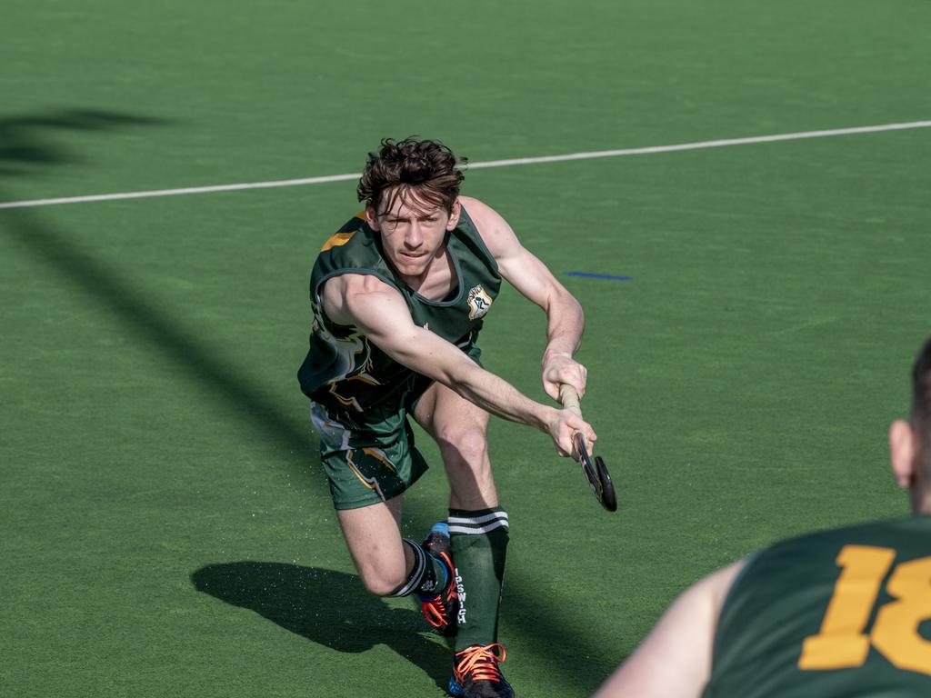 Sam Morgan, Ipswich. Ipswich vs Mackay. Hockey Queensland Championship. Saturday, May 1, 2021. Picture: Nev Madsen.