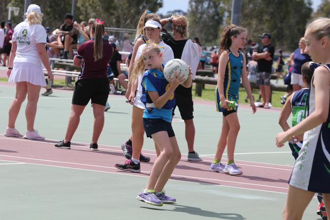 The Netball Qld Primary Schools Cup grand finals are being held at the Hinterland District Netball Association at Mudgeeraba. Picture: Mike Batterham.