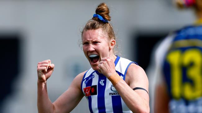 Tahlia Randall was a huge presence in attack. Picture: Dylan Burns/AFL Photos via Getty Images