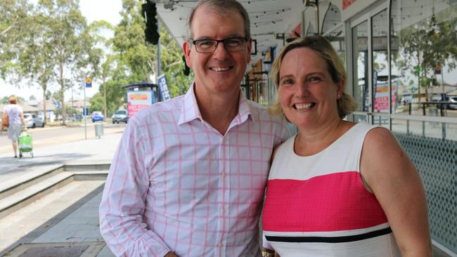 Michael Daley with Annemarie Christie at Stanhope Village Shopping Centre.