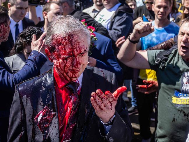 Poland says Mr Andreev showed up on his own accord despite Russia’s embassy cancelling an official event. Picture: AFP