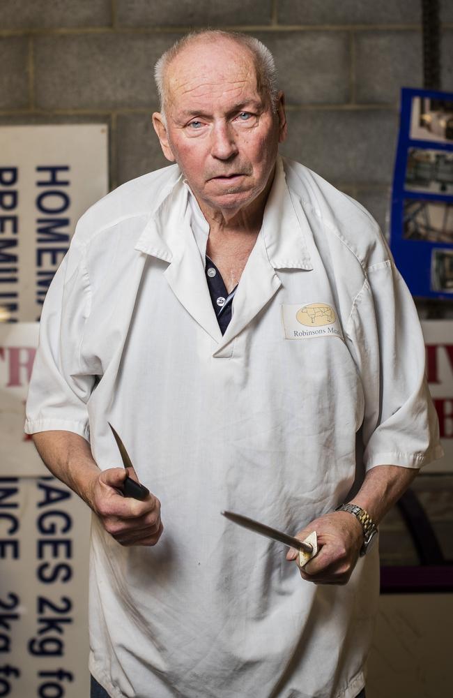 Butcher Philip "Robbo" Robinson at his home in Rosetta after the sentencing of his former accountant who stole over $400,000 from him. Picture: Richard Jupe