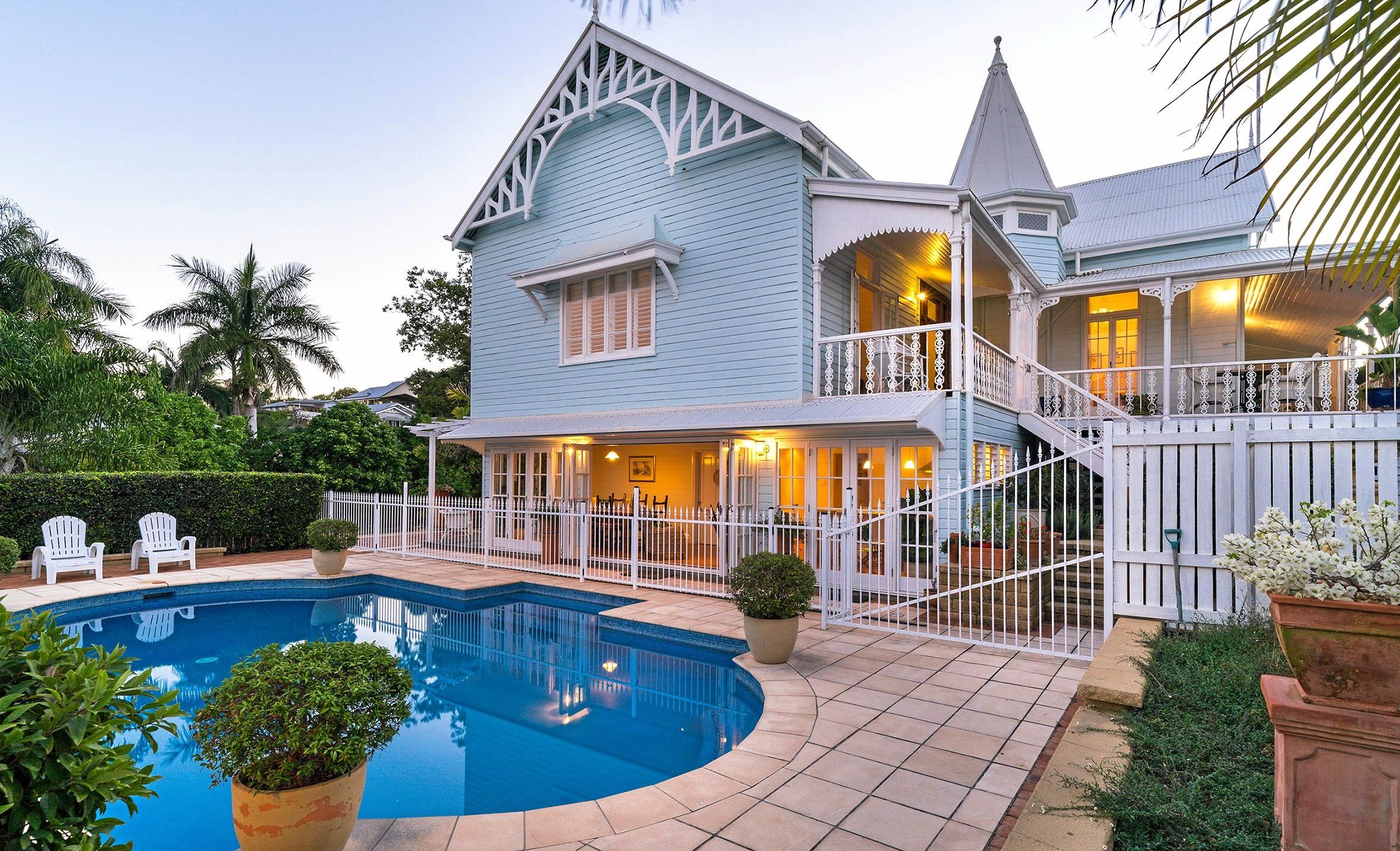 The stunning, restored 1885 iconic Rockhampton home at 165 Caroline St, The Range. Picture: Contributed