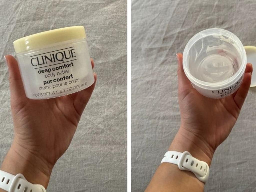 We try the Clinique Deep Comfort Body Butter.