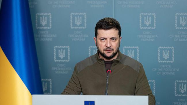 Ukrainian President Volodymyr Zelenskyy could address Australia’s parliament in the coming weeks, according to Prime Minister Scott Morrison. Picture: Handout / UKRAINE PRESIDENCY / AFP)