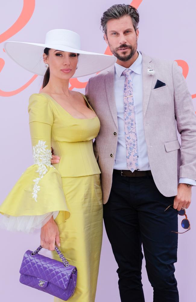 Snezana Wood and Sam Wood returned to the spotlight since becoming parents for the third time in July. Picture: Asanka Ratnayake/Getty Images