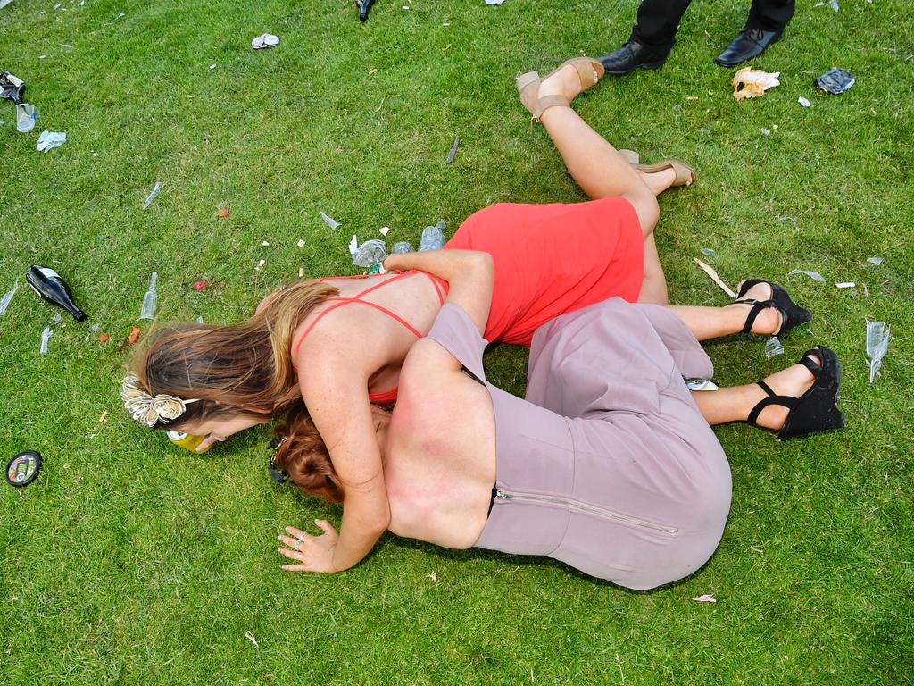 Wearing high heels will do this to anyone. Picture: Jason Edwards