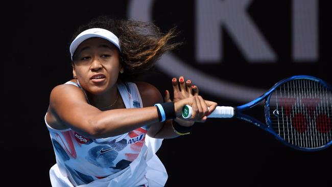 Naomi Osaka in action during her second round. Picture: AFP Photo