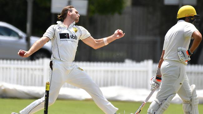 Ipswich bowler Adam Smith. Picture: John Gass