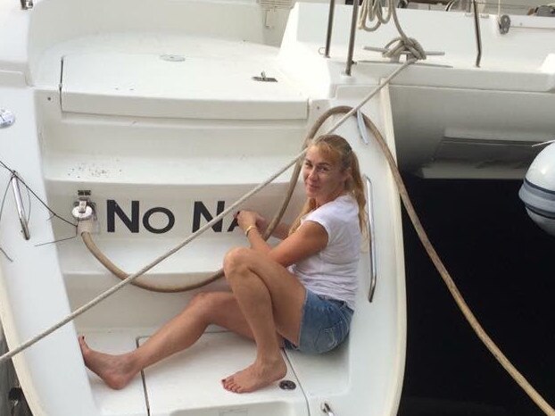 Yvette Nikolic  on board the yacht  Shenanigans.