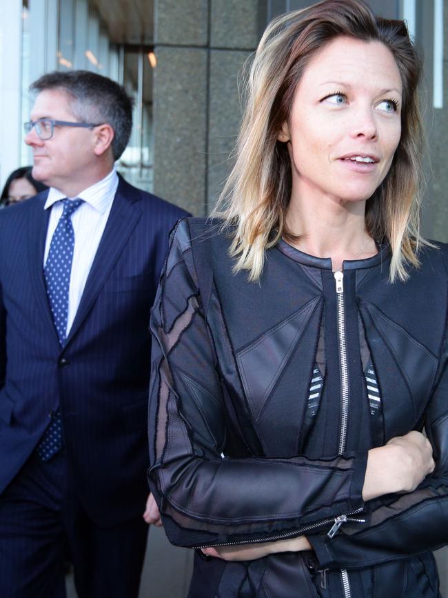 Bianca Rinehart leaves court after day two of the case at the Supreme Court in Sydney. Picture: Supplied.