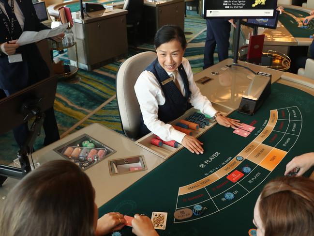 2/2/24:  Media tour of the newly opened casino floor at Crown Casino in Sydney. John Feder/The Australian.