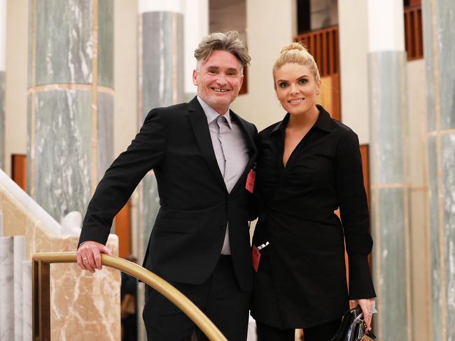 Dave Hughes with Erin Molan. Picture: Jane Dempster / The Australian