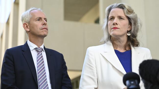 Home Affairs Minister Clare O'Neil, right. Picture: NCA NewsWire / Martin Ollman