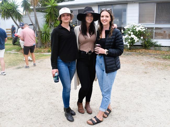 Tarryn Marks, Katrese Marks and Shaylee Marks at the Alex Scott &amp; Staff Woolamai Cup on Saturday, February 8, 2025. Picture: Jack Colantuono