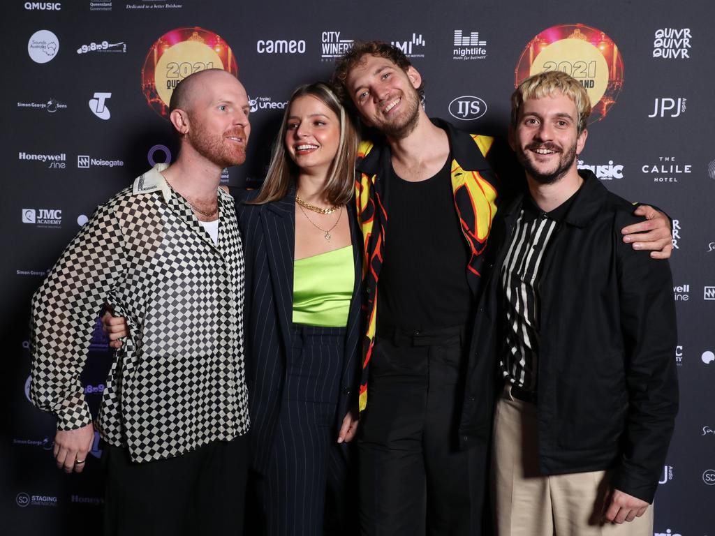 The Jungle Giants, 2021 Queensland Music Awards, Fortitude Valley, Brisbane. Photographer: Liam Kidston.