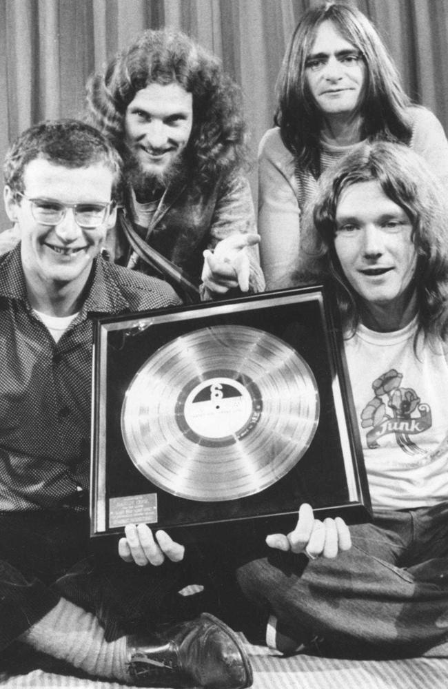 Daddy Cool with a gold record. Picture: Supplied.