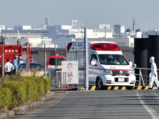 Those infected with the coronavirus on the ship have been transported to Japanese hospitals. Picture: AFP