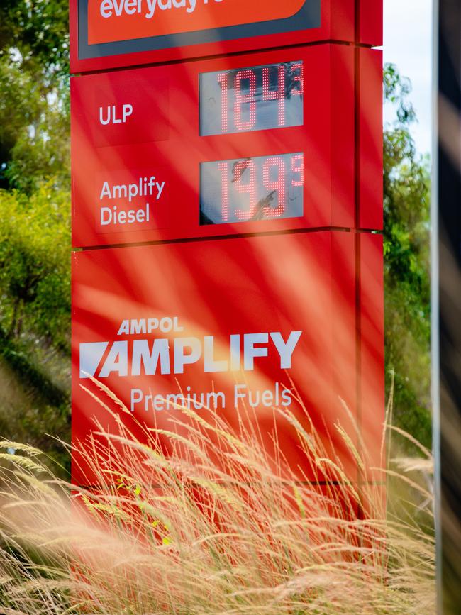 Fuel prices at Ampol on Neale St EatonPicture: Glenn Campbell