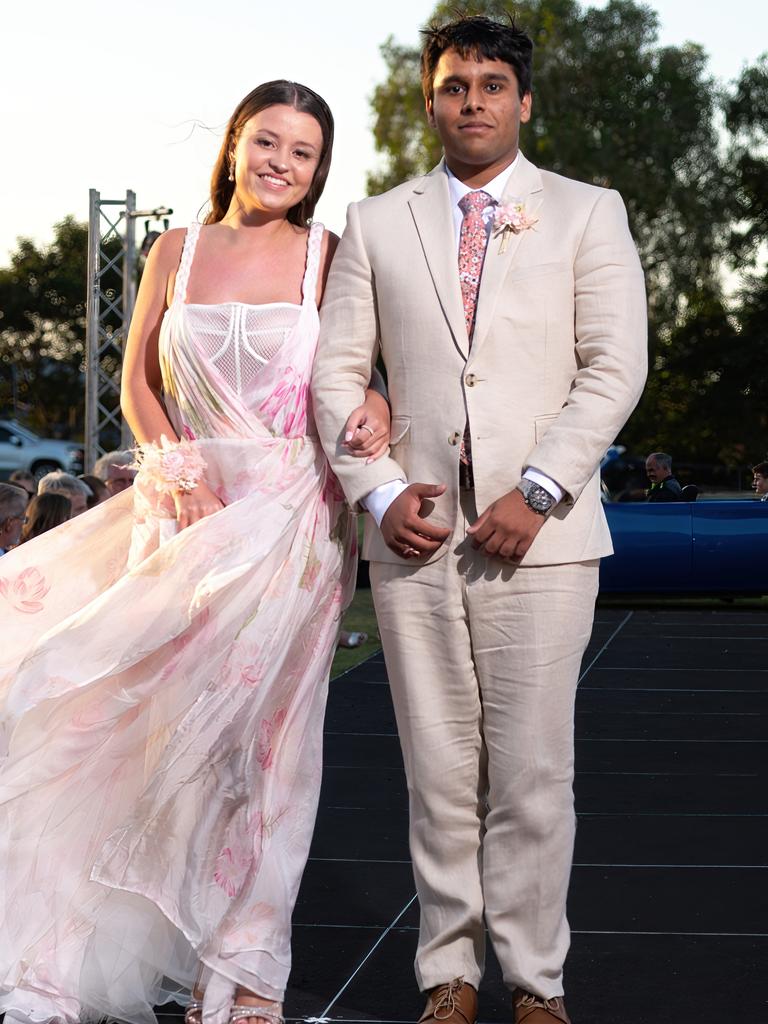 Ella Plumb and Sunny Dixit at the 2024 Rockhampton Grammar School formal.