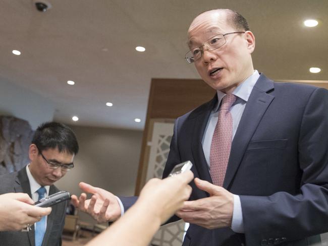 Chinese Ambassador to the UN and current Security Council President Liu Jieyi said it was up to Pyongyang and Washington to get things moving. Picture: Mary Altaffer/AP