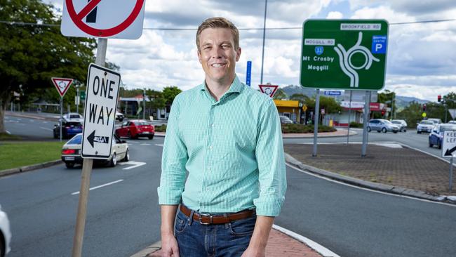 Federal election candidate for the seat of Ryan, Julian Simmonds. Picture: AAP/Richard Walker