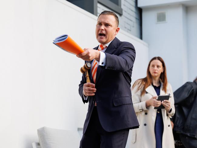 DAILY TELEGRAPH MARCH 23, 2024Auction at 3, Temple Street, Stanmore with Auctioneer Damien Cooley. The house went under the hammer for 4.555,000 million dollars. Picture: David Swift