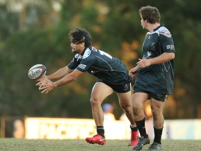 Karmichael Hunt knocks on with his first touch. Picture: Glenn Hampson