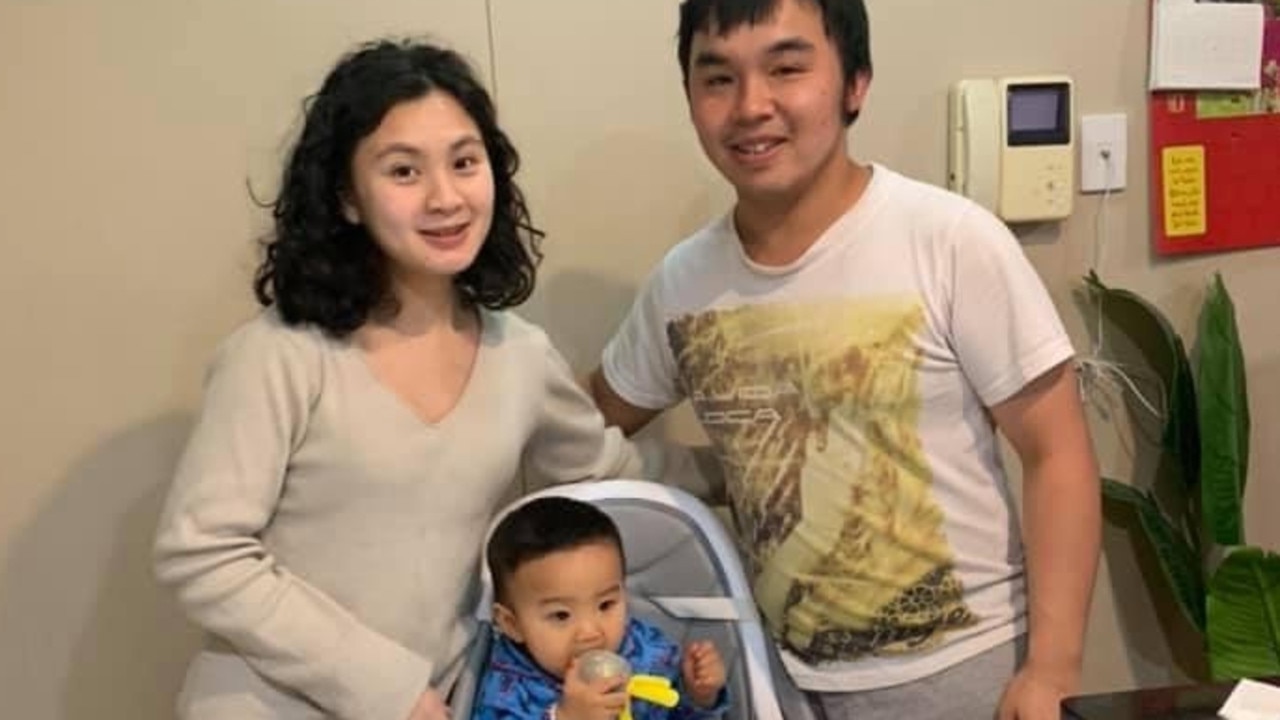 Lyn Kim Do, 21, and Hoang Thanh Le, 28 pictured with baby Hoang Vinh Le. Picture: AFP