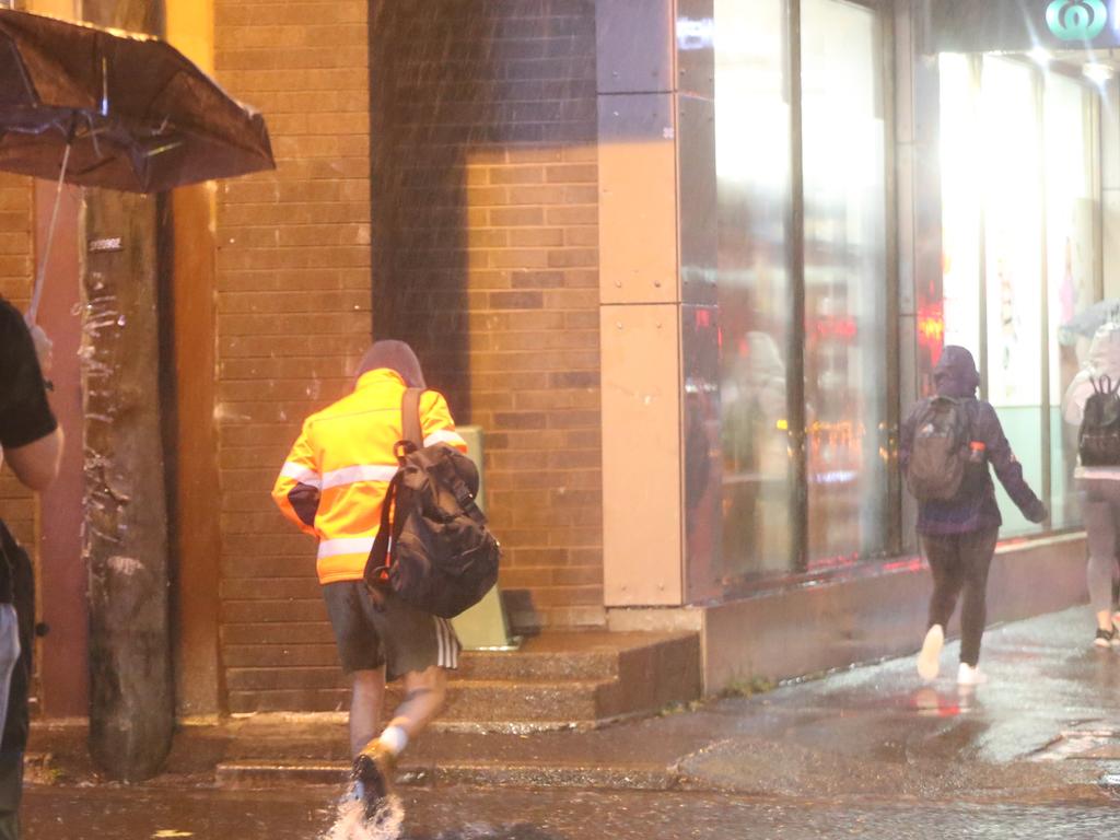 The low hits Sydney at Sunrise . Streets in surry hills are flooding .picture John Grainger