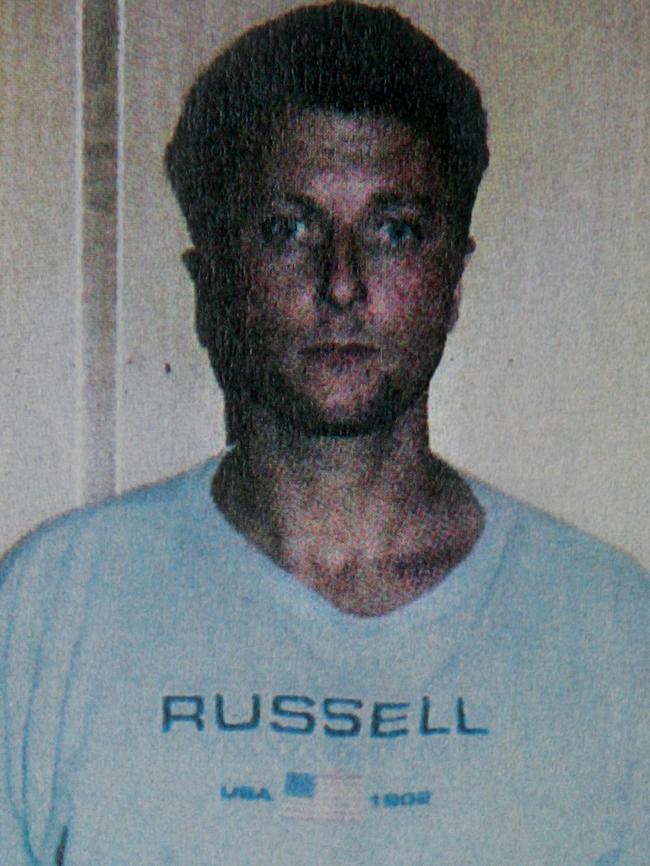 Robert Black Farmer after he was arrested following the bashing of Lauren Huxley