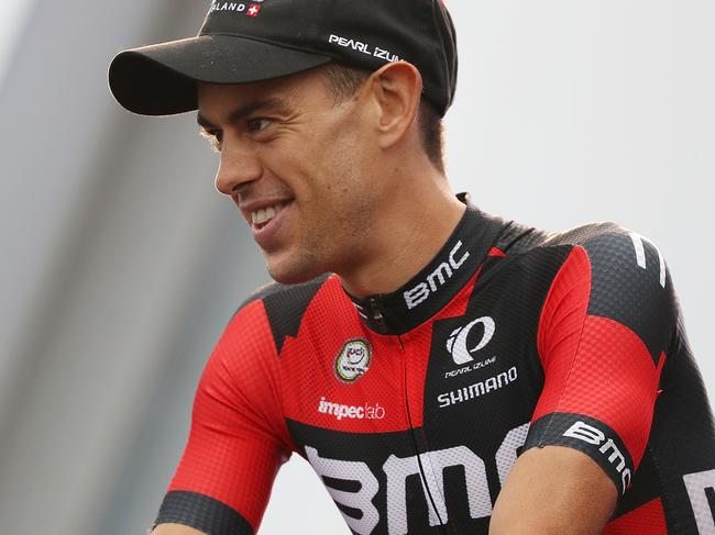 SAINTE-MERE-EGLISE, FRANCE - JUNE 30: Richie Porte of Australia, riding for the BMC Racing Team stands on stage during the team presentation ahead of the 2016 Le Tour de France on June 30, 2016 in Sainte-Mere-Eglise, France. (Photo by Chris Graythen/Getty Images)